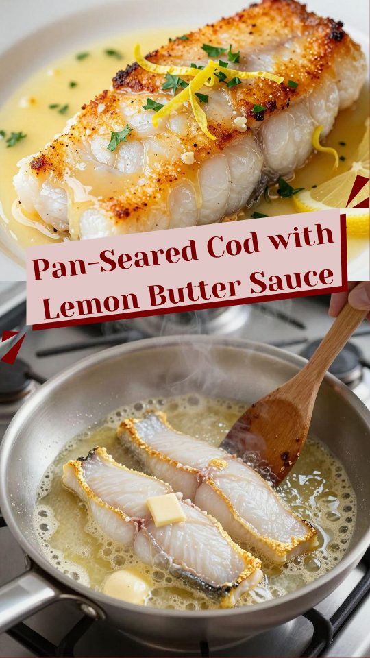 Pan-Seared Cod with Lemon and Parsley Butter Sauce