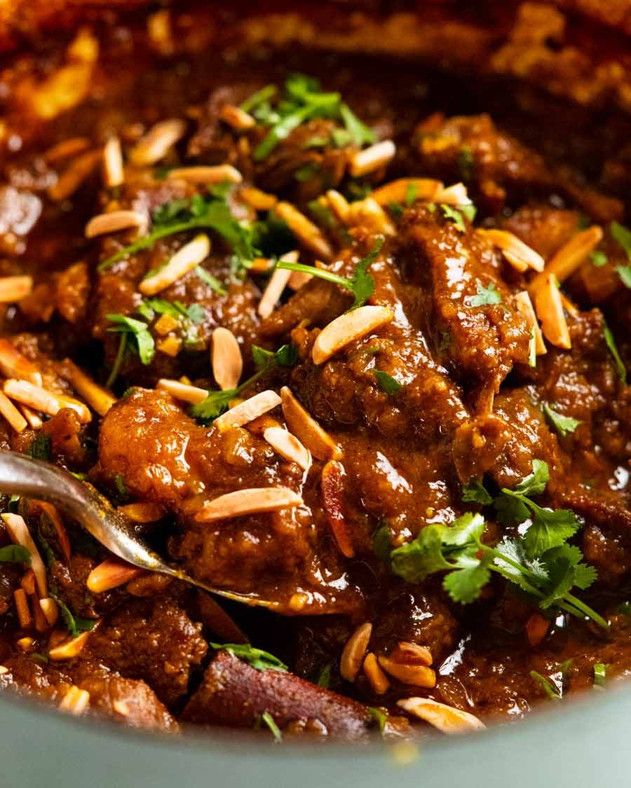 Slow-Cooked Lamb Tagine with Apricot and Almonds