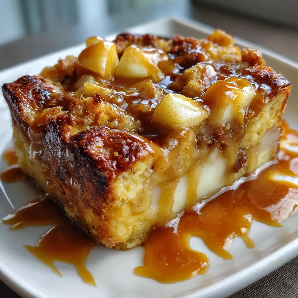 Omaha-Inspired Caramel Apple Bread Pudding