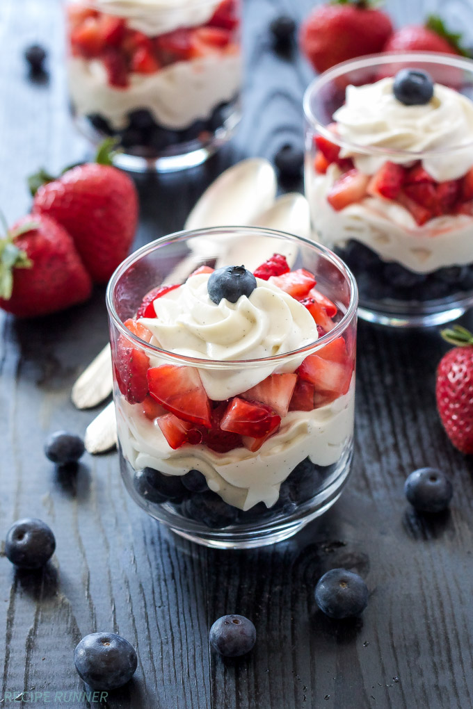 No-Bake Vanilla Cheesecake Parfaits with Berry Compote