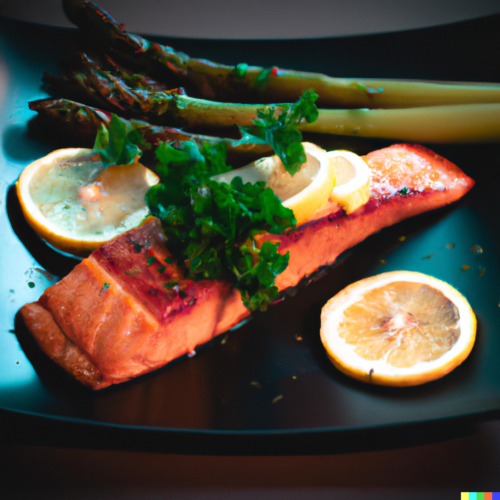 Scottish Whiskey-Glazed Salmon with Mustard Greens
