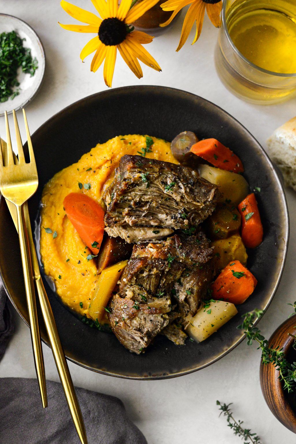 Rustic Braised Pork Shoulder with Root Vegetables