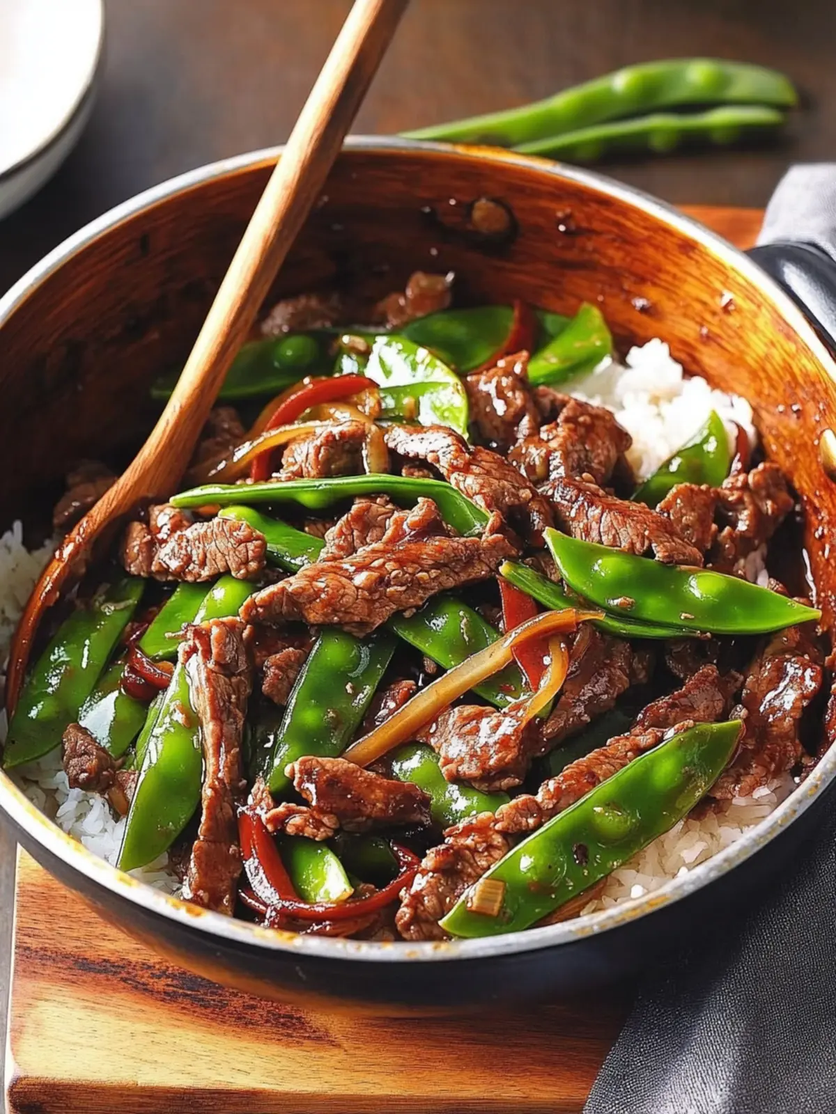 Quick Beef Stir-Fry with Snow Peas and Ginger