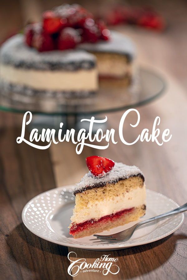 Lamington Sponge Cake with Chocolate and Coconut