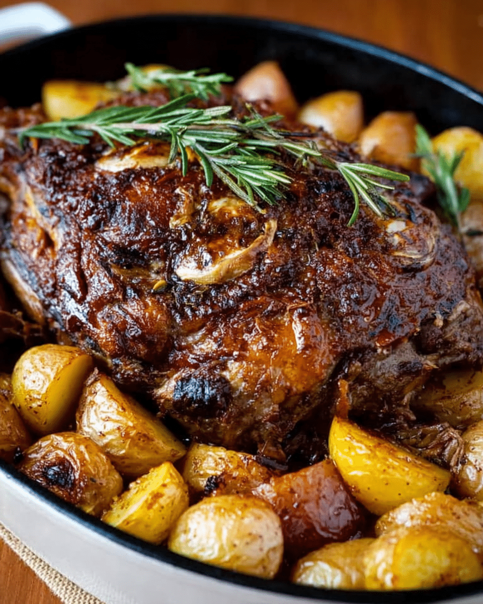 Slow-Roasted Lamb with Wattleseed and Rosemary