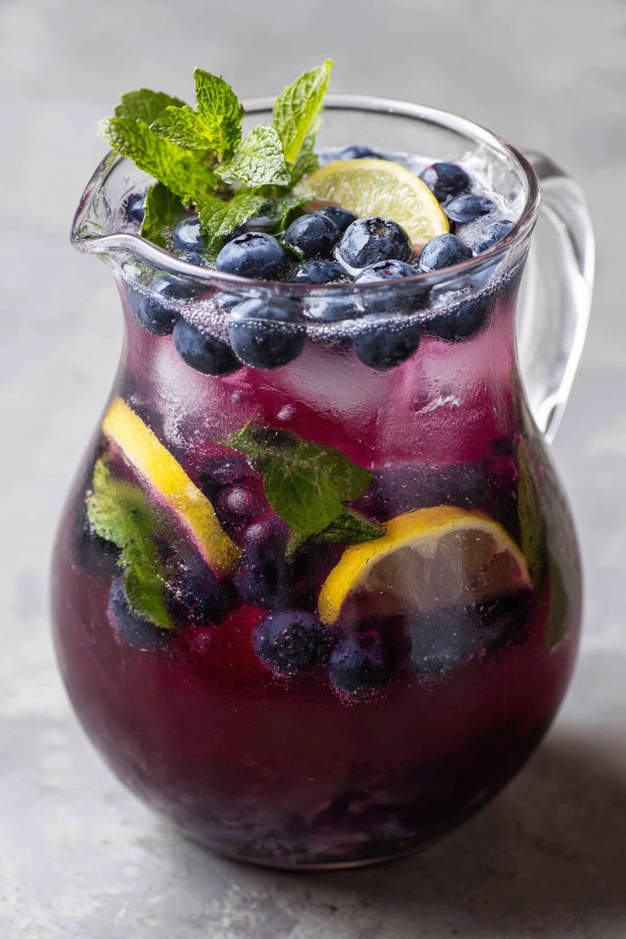 Icy Blueberry Mint Lemonade