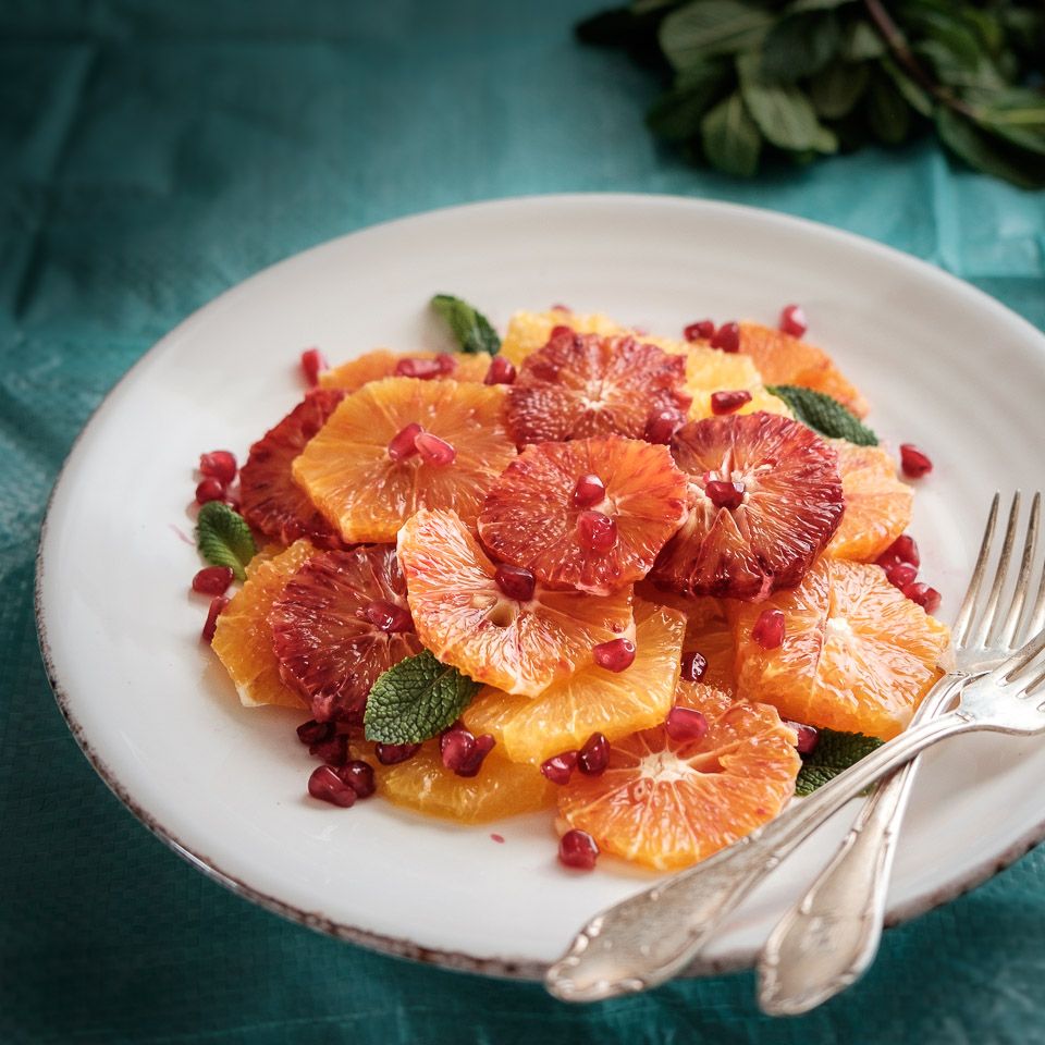 Refreshing Arabic Orange Blossom and Mint Salad