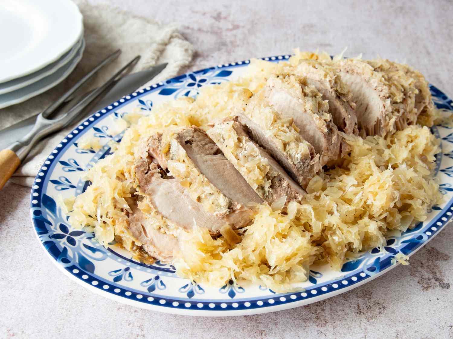 Slow Cooker Polish-Style Pork with Sauerkraut and Potatoes