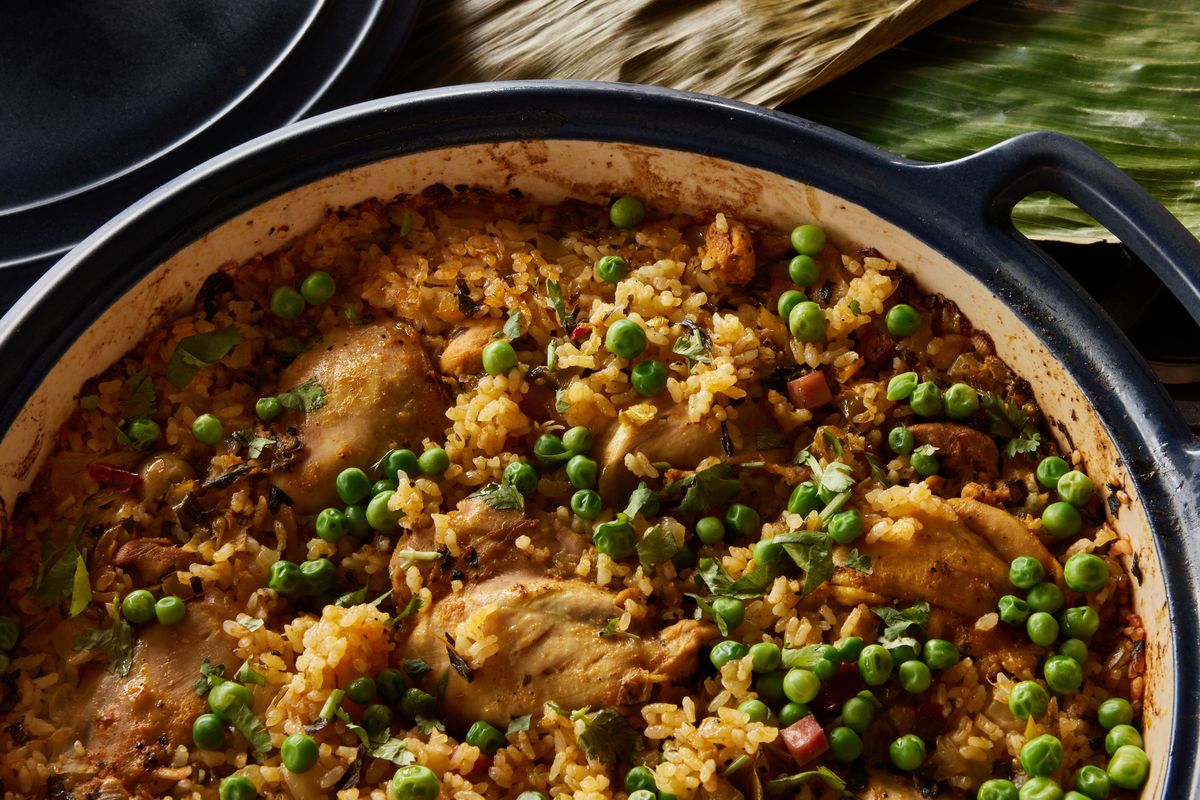 Classic Puerto Rican Arroz con Pollo