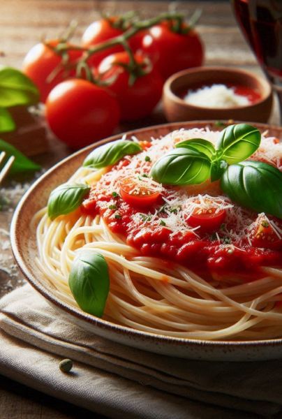 Authentic Spaghetti al Pomodoro with Fresh Basil