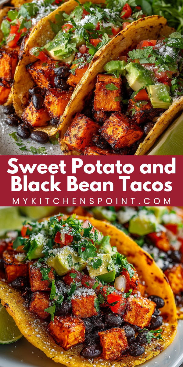 Baked Mexican-Style Sweet Potato Tacos with Black Beans and Avocado