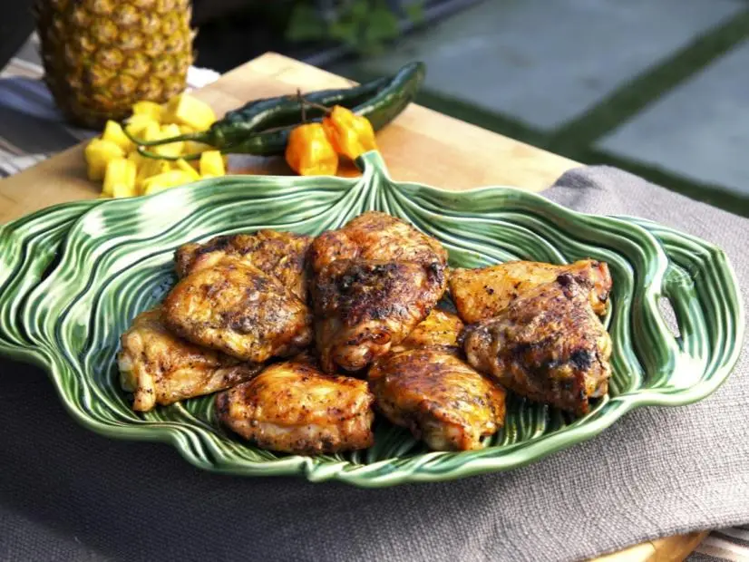 Rum-Spiced Pineapple Glazed Chicken Thighs