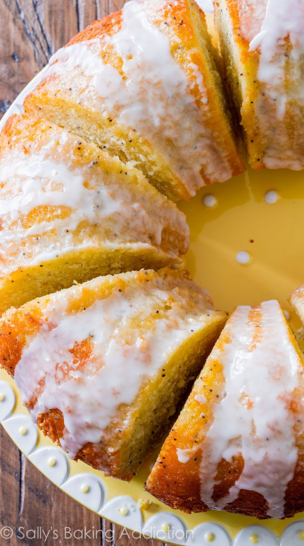 Glazed Lemon Poppy Seed Bundt Cake