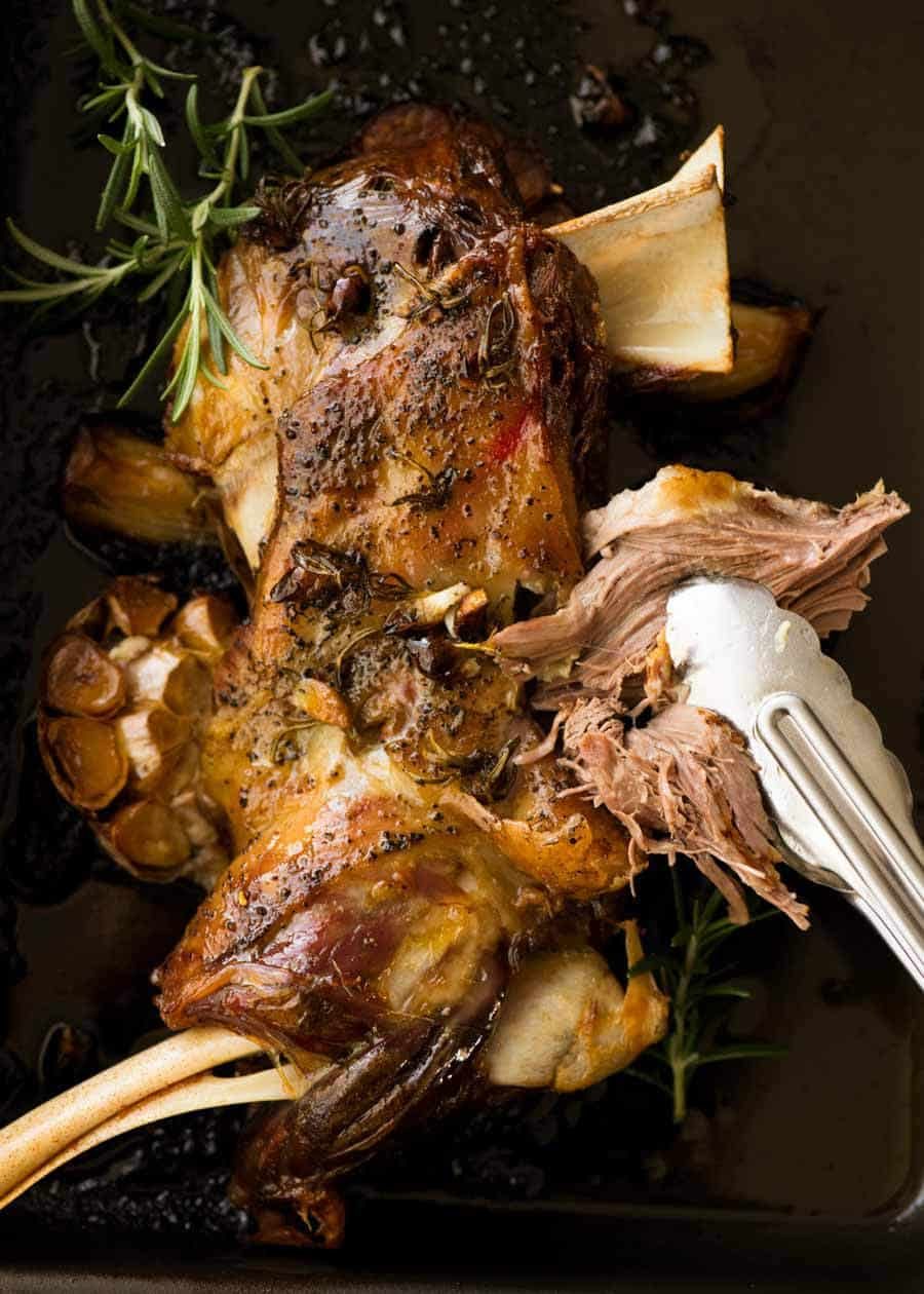 Slow-Roasted Lamb Shoulder with Wattleseed and Garlic