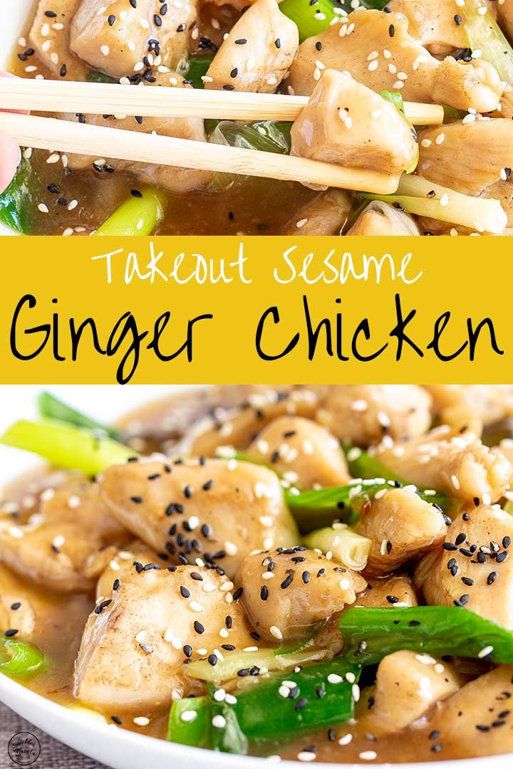Stir-Fried Ginger Chicken with Scallions and Sesame