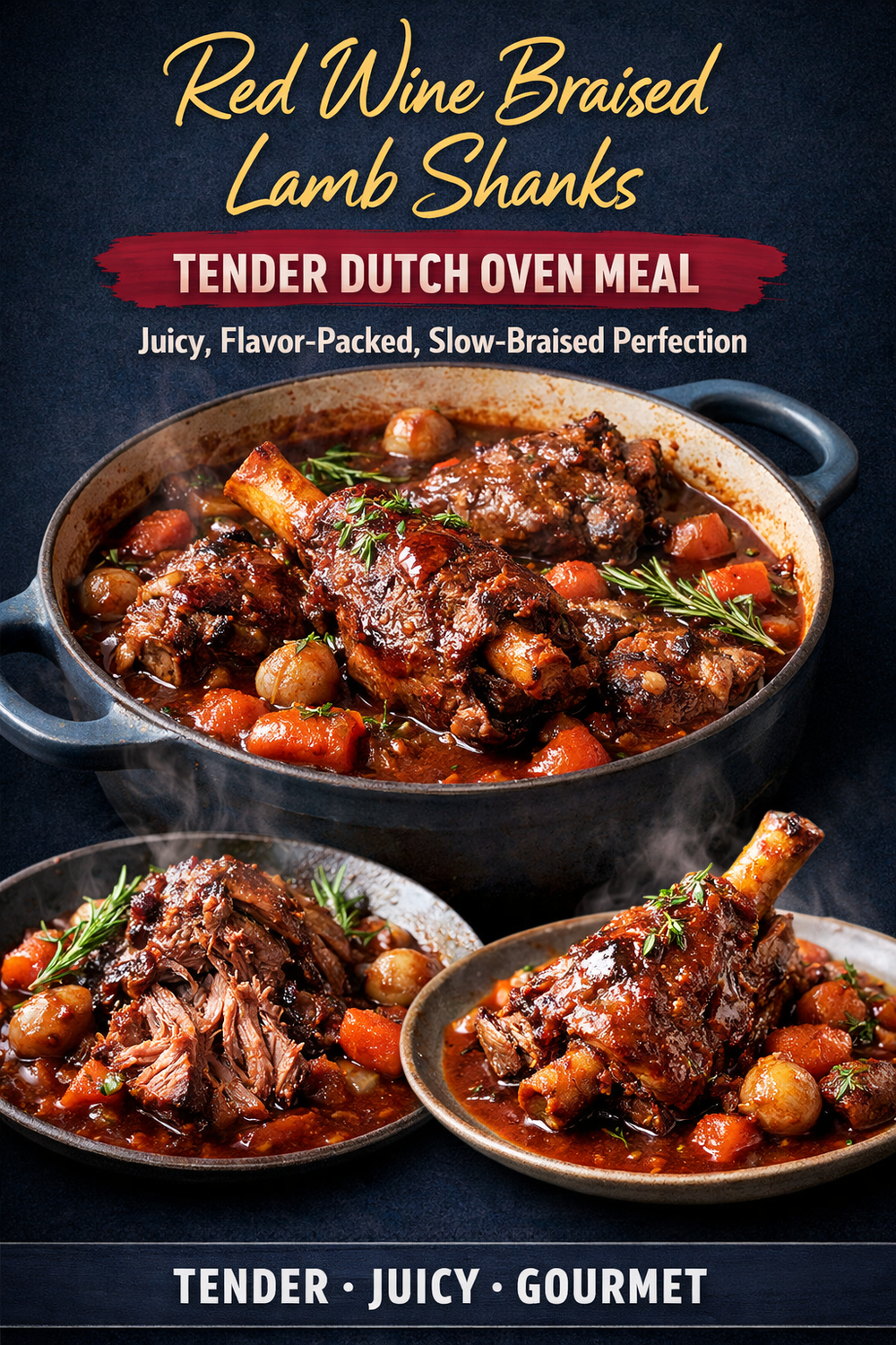 Slow-Cooked Lamb Shanks with Wattleseed and Roasted Root Vegetables