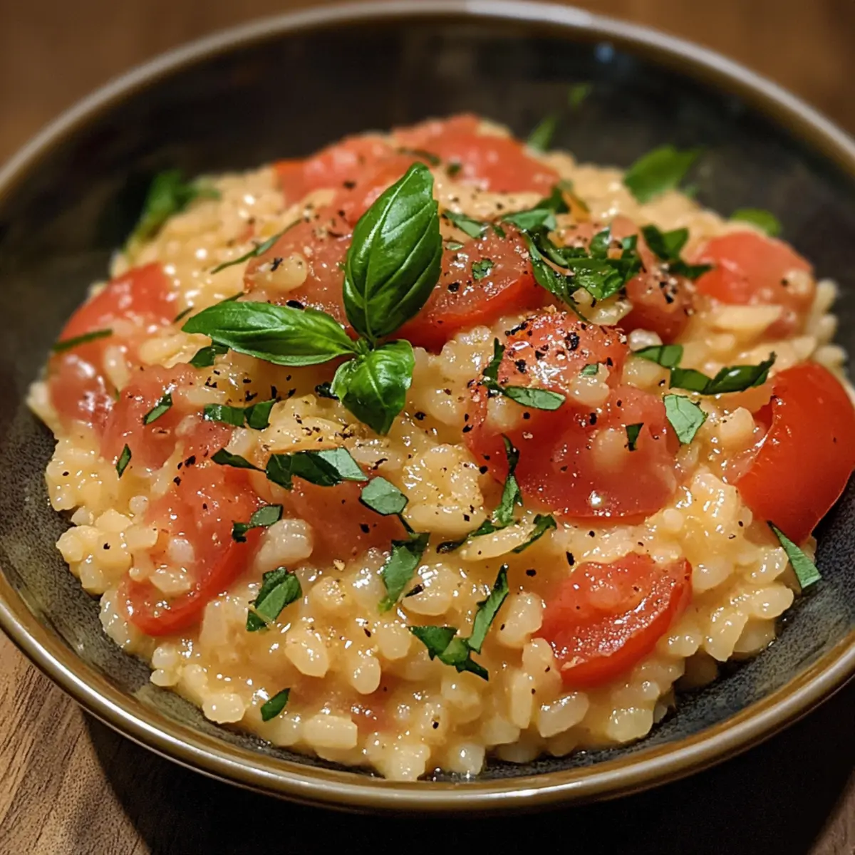 Slow-Roasted Tomato and Basil Risotto