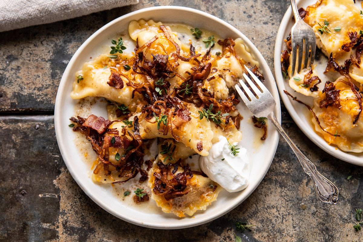 Polish-Style Pierogi with Caramelized Onion and Potato Filling