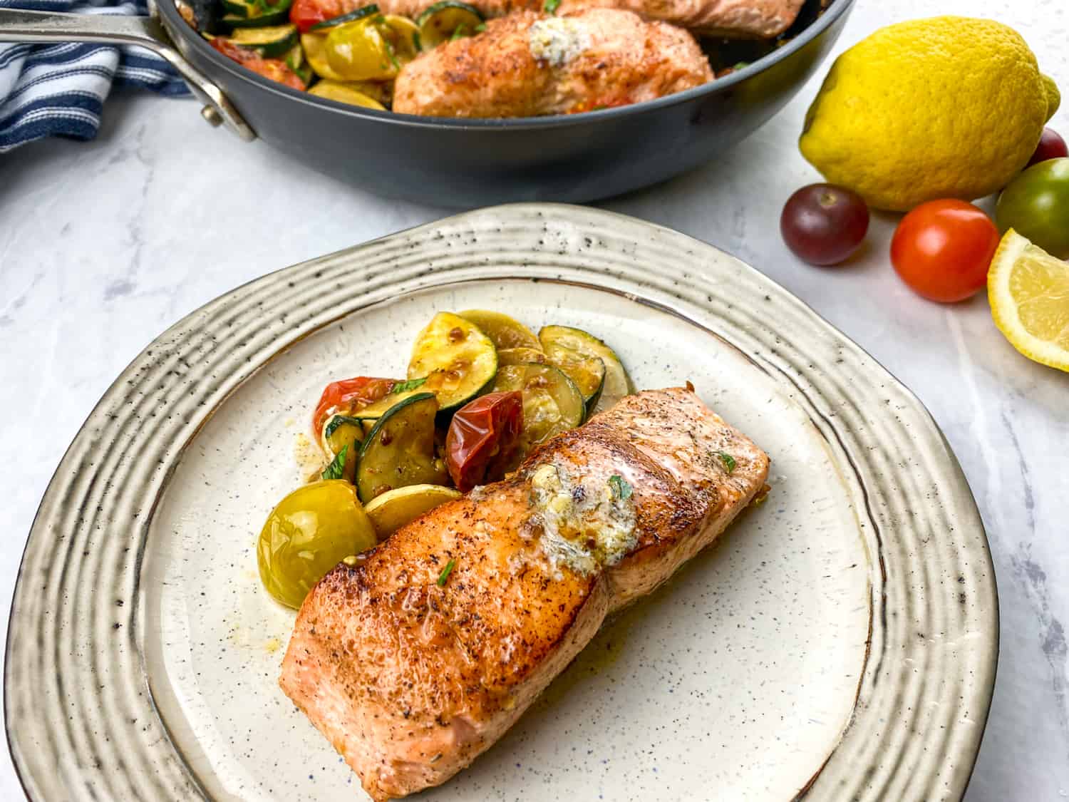 Crispy Lemon-Dill Salmon with Herb Butter