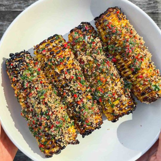 Charcoal-Grilled Spiced Corn with Lime Butter