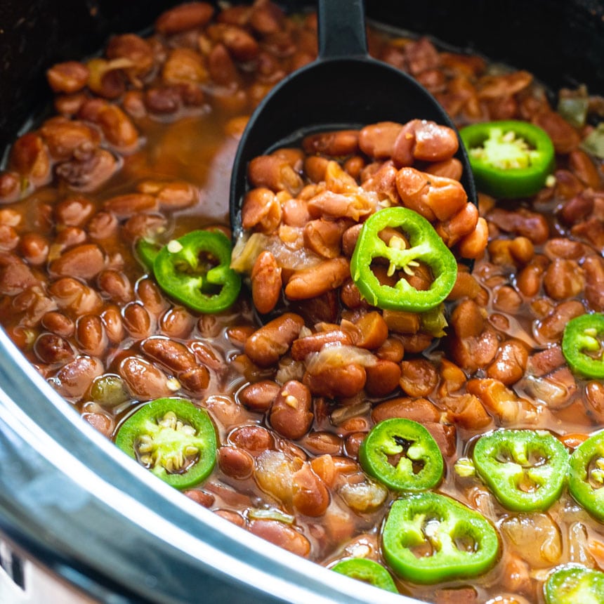 Slow Cooker Pinto Beans with Mexican Spices