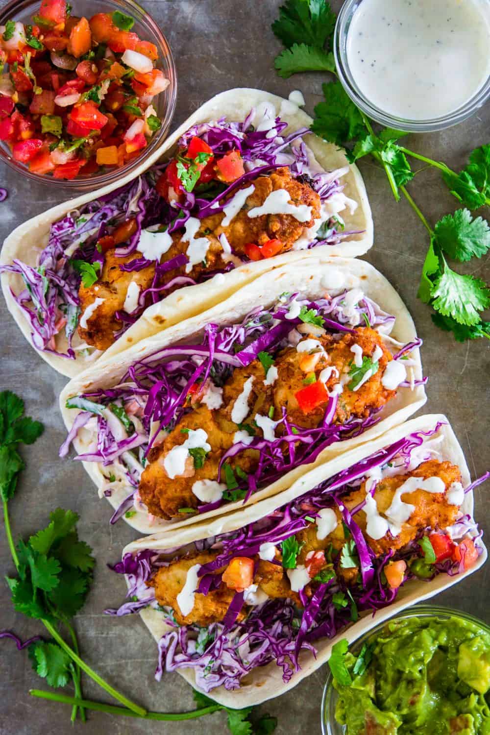 Crispy Baja-Style Fish Tacos with Cabbage Slaw