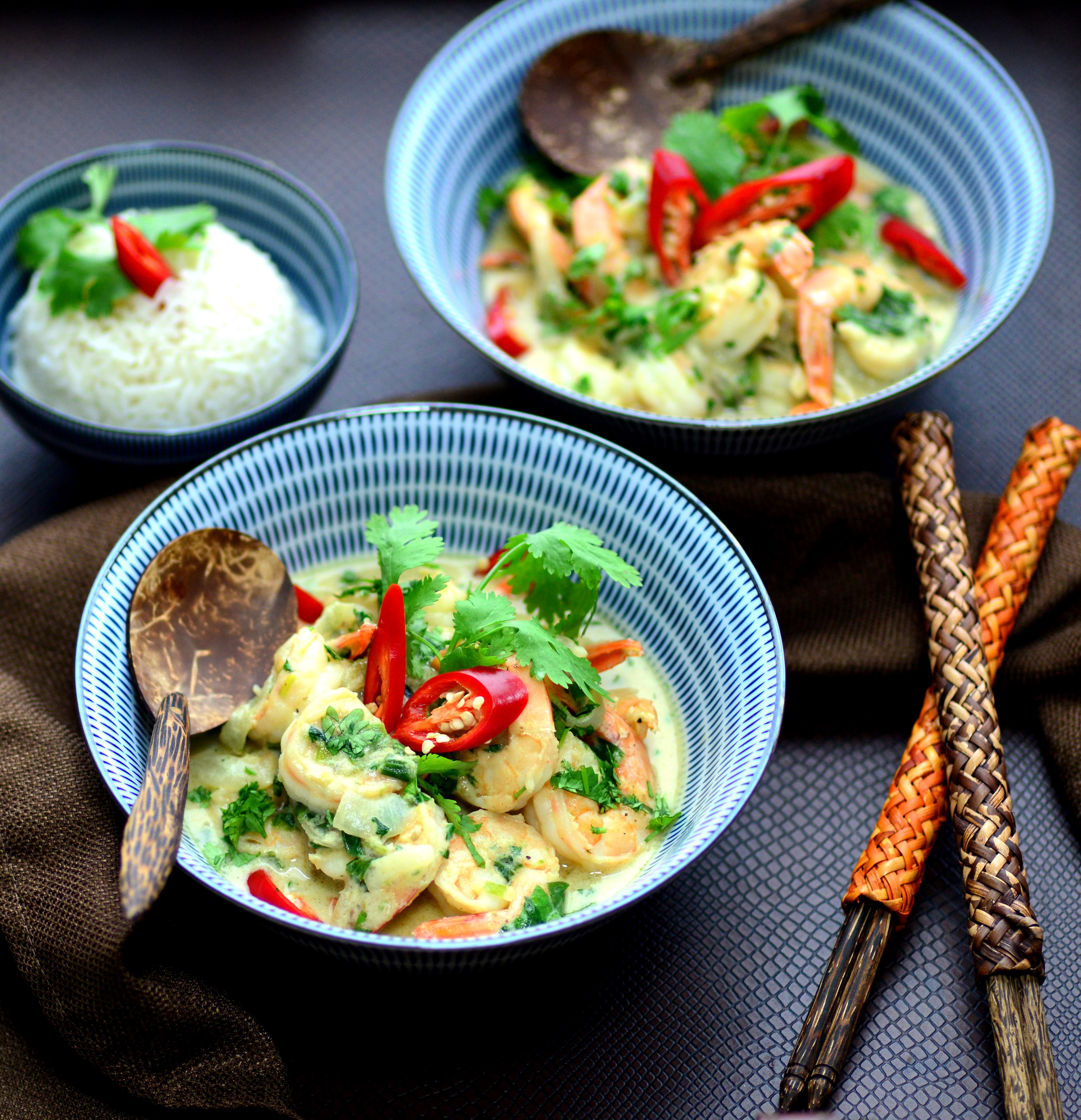 Genuine Thai Green Curry with Shrimp