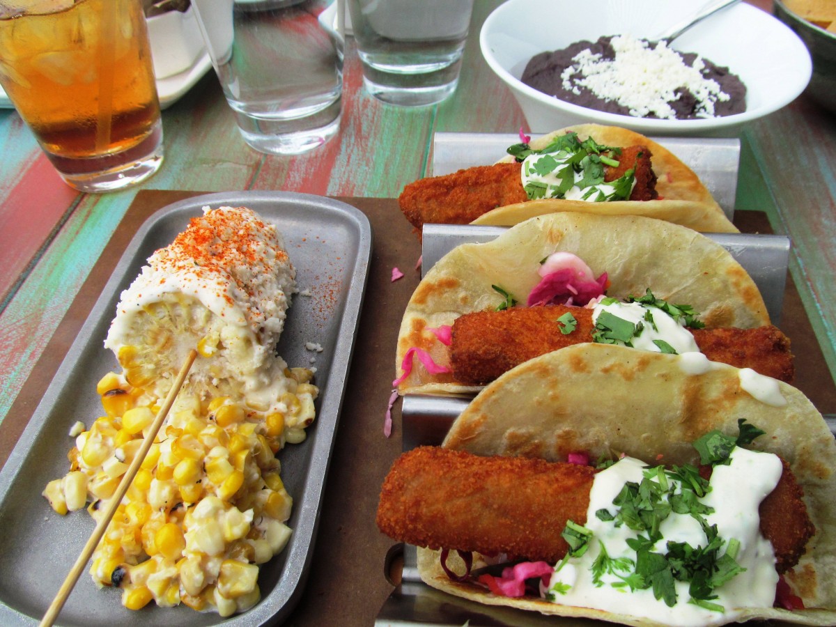 Mexican-Style Black Bean Tacos with Avocado Crema