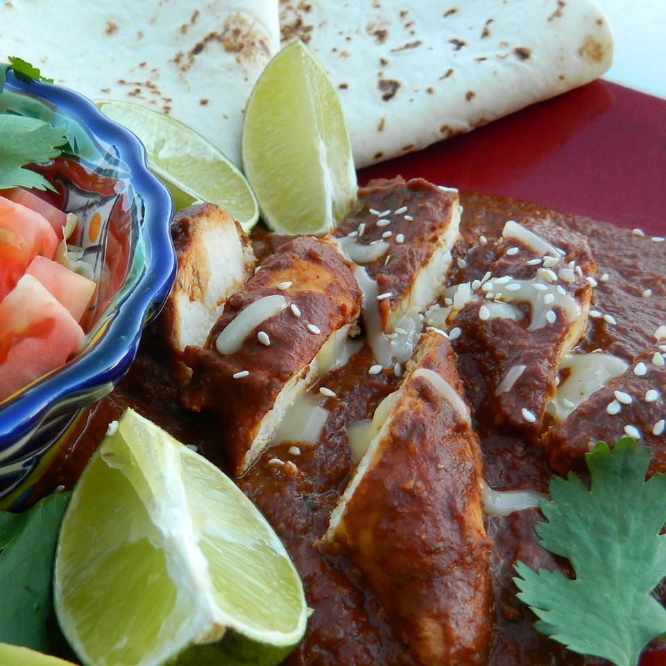 Slow-Simmered Chicken Mole with Toasted Sesame Seeds