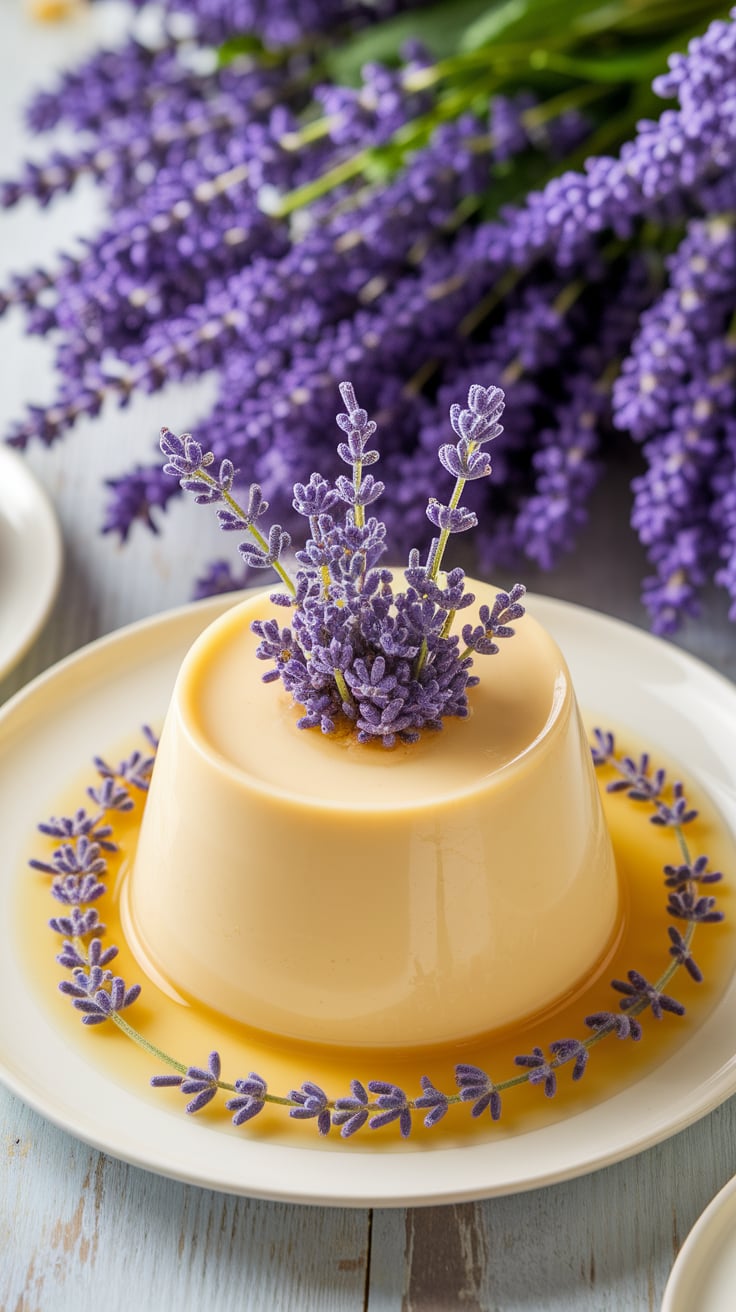 Whipped Honey Lavender Panna Cotta