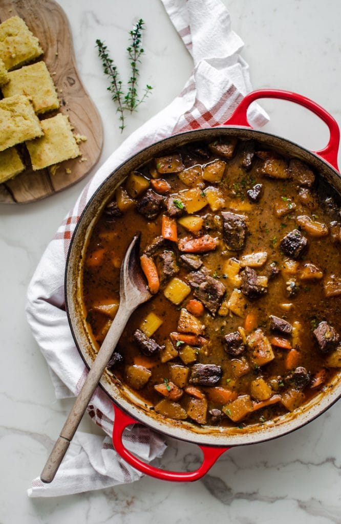 Midwestern Style Beef and Potato Stew with Root Vegetables