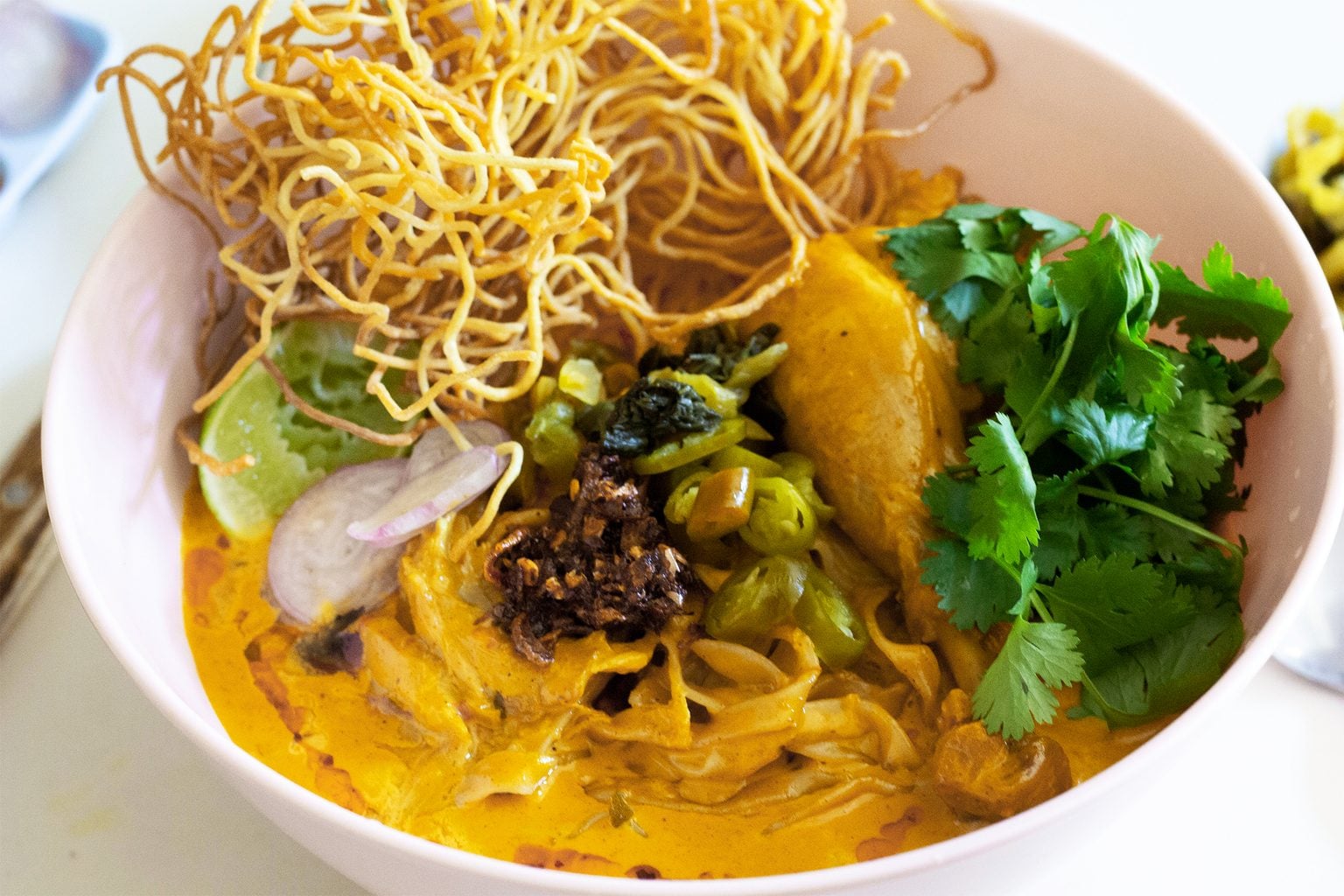 Khao Soi Inspired Coconut Curry Noodle Soup