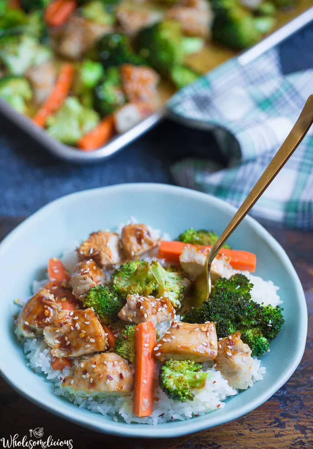 Sheet Pan Honey-Sesame Chicken with Broccoli