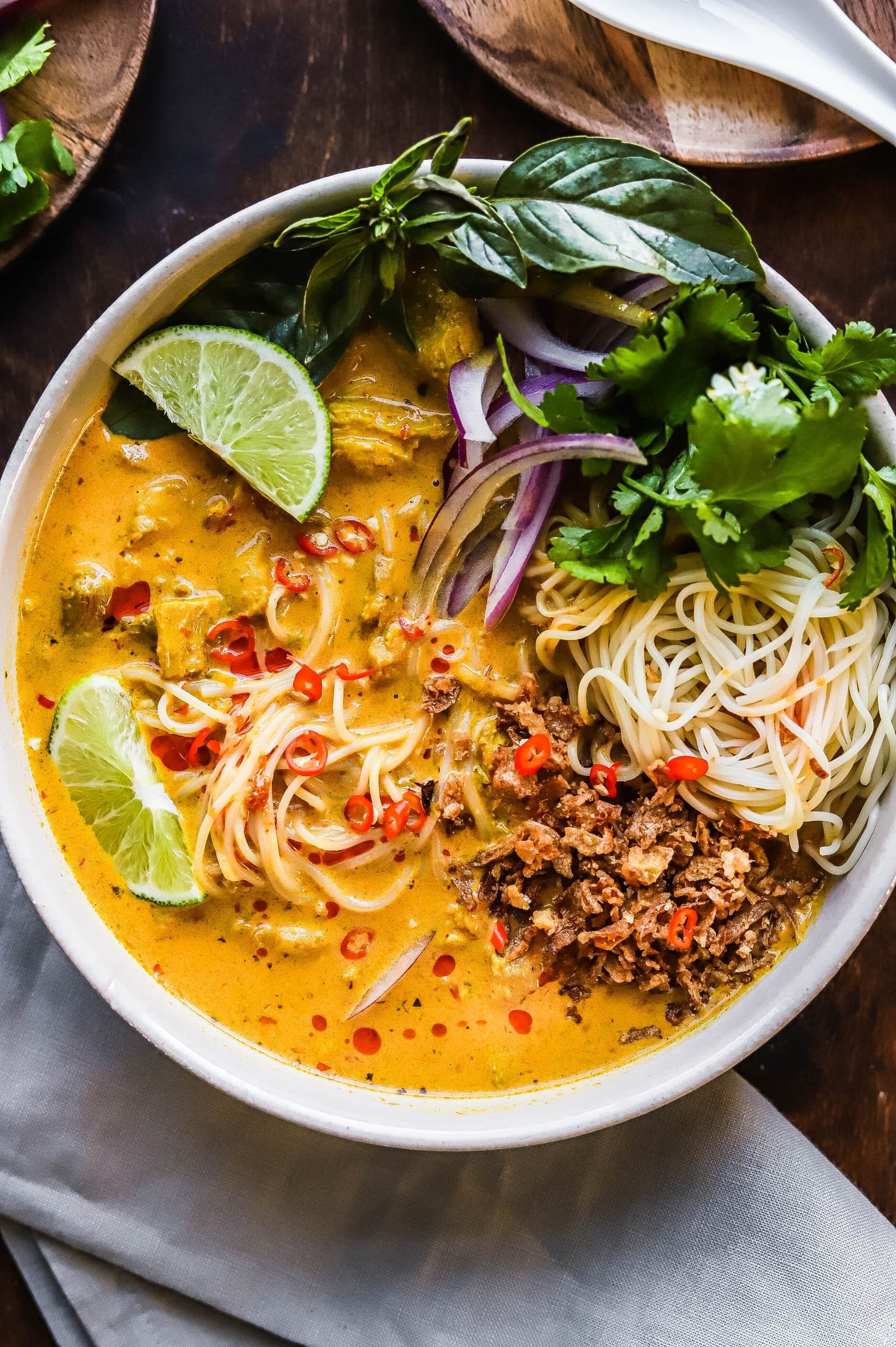 Khao Soi-Inspired Coconut Curry Noodle Soup