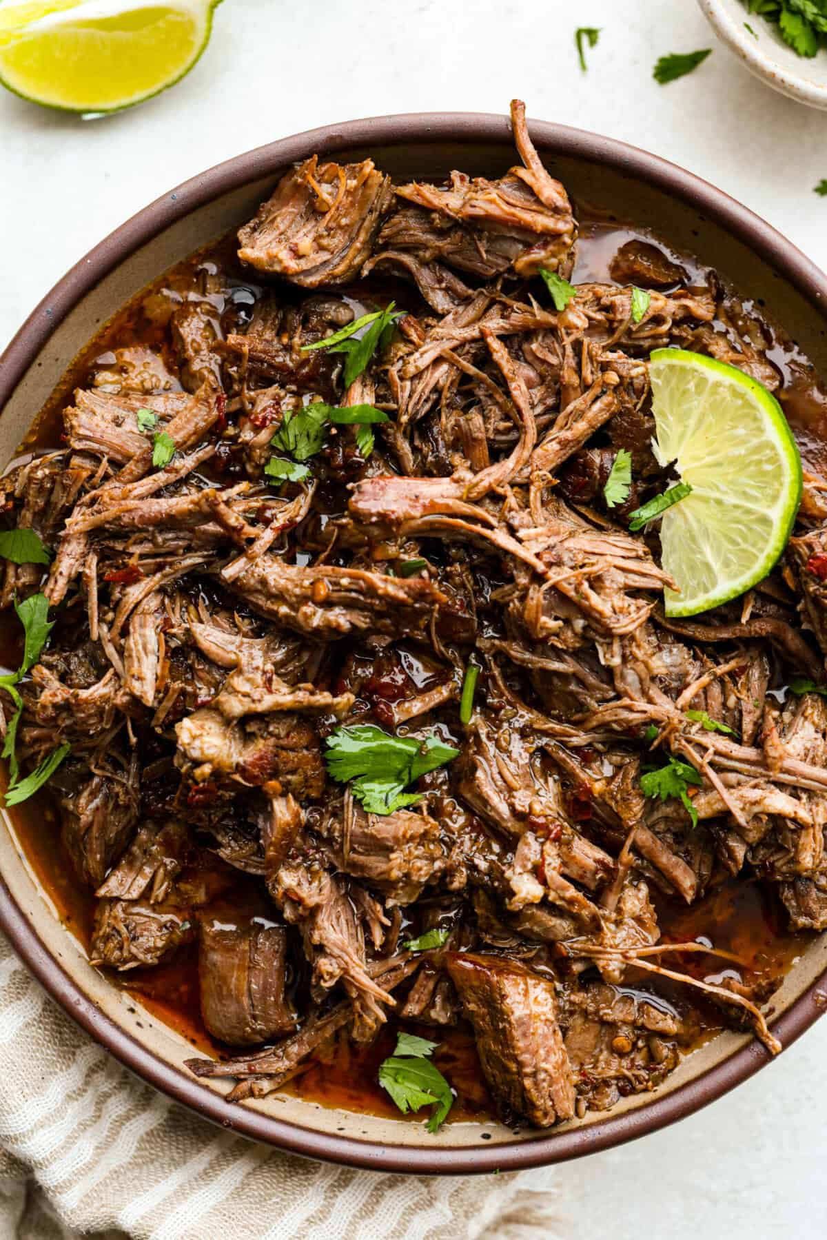 Slow-Cooked Beef Barbacoa with Ancho Chili Sauce