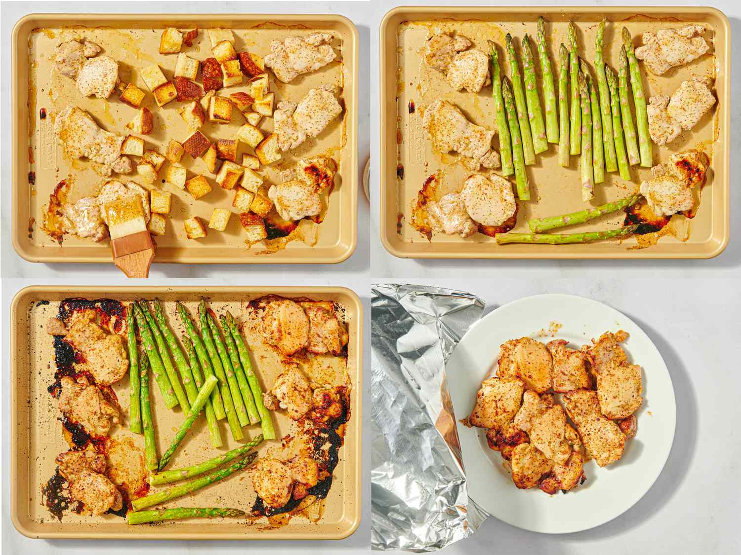 Honey-Mustard Sheet Pan Chicken Thighs with Asparagus
