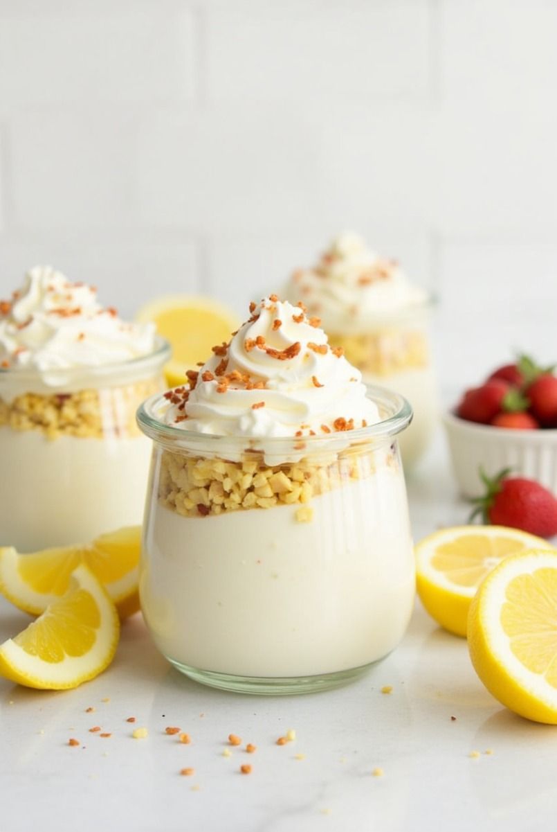Whipped Lemon Yogurt Parfait with Honey and Almonds