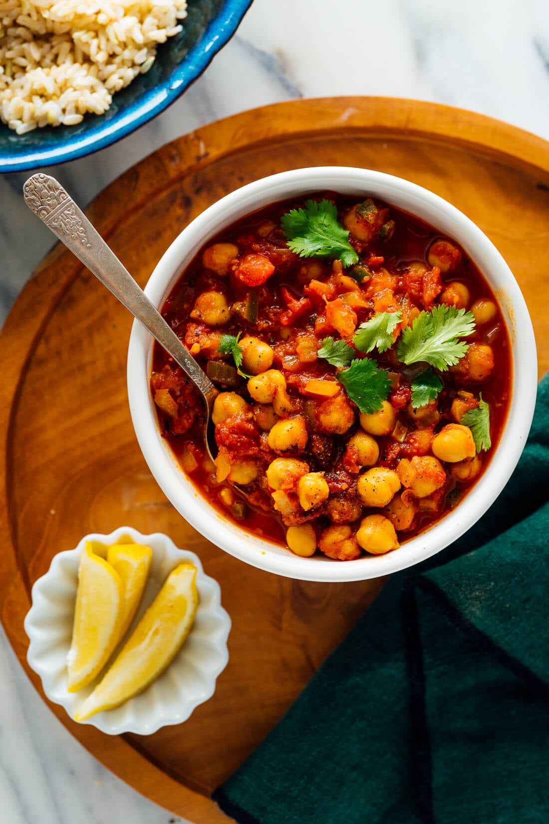 Punjabi-Style Chana Masala with Fresh Tomato and Onion