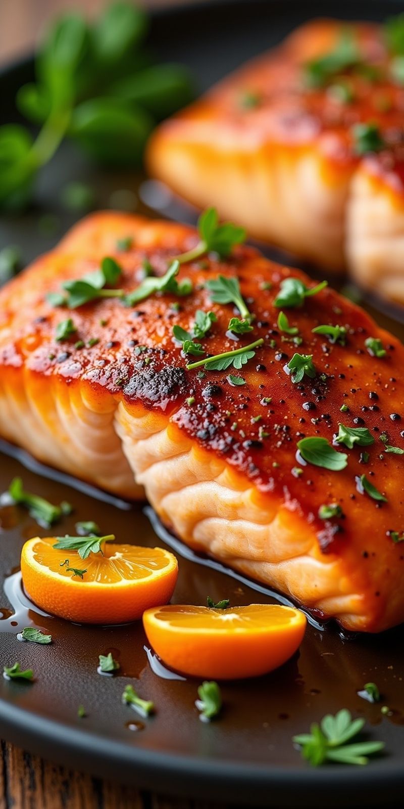 Pan-Seared Salmon with Citrus and Ginger Glaze