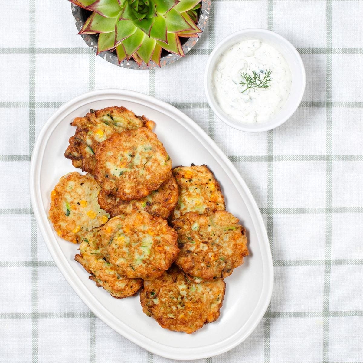 Sweet Corn and Zucchini Mini Fritters