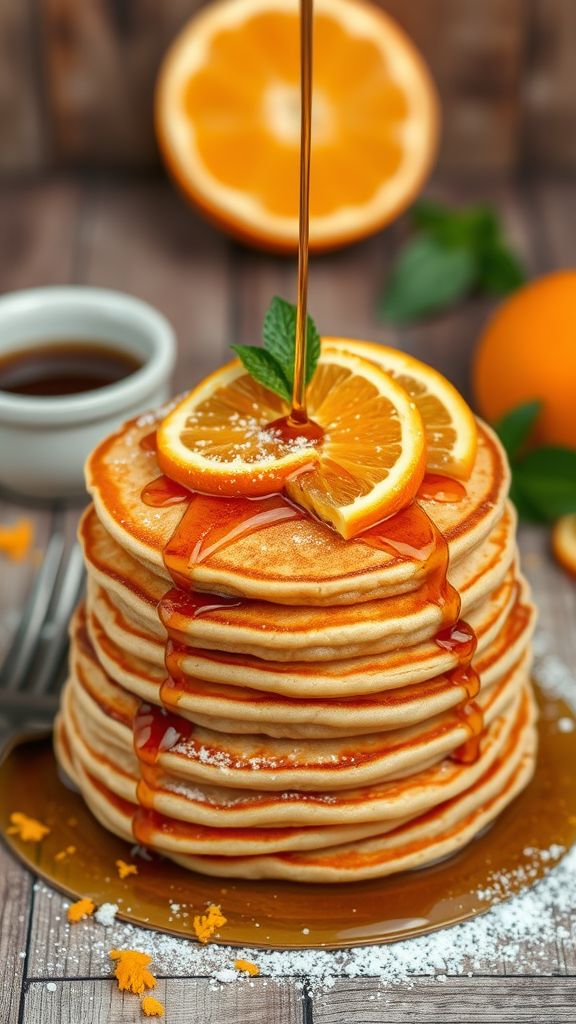 Italian Semolina Pancakes with Ricotta and Orange Zest