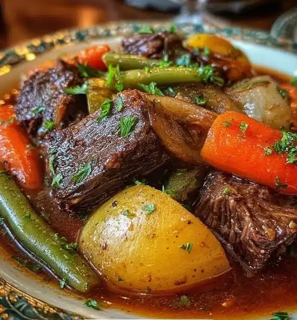 Rustic Indiana-Style Slow Cooker Beef Stew with Root Vegetables