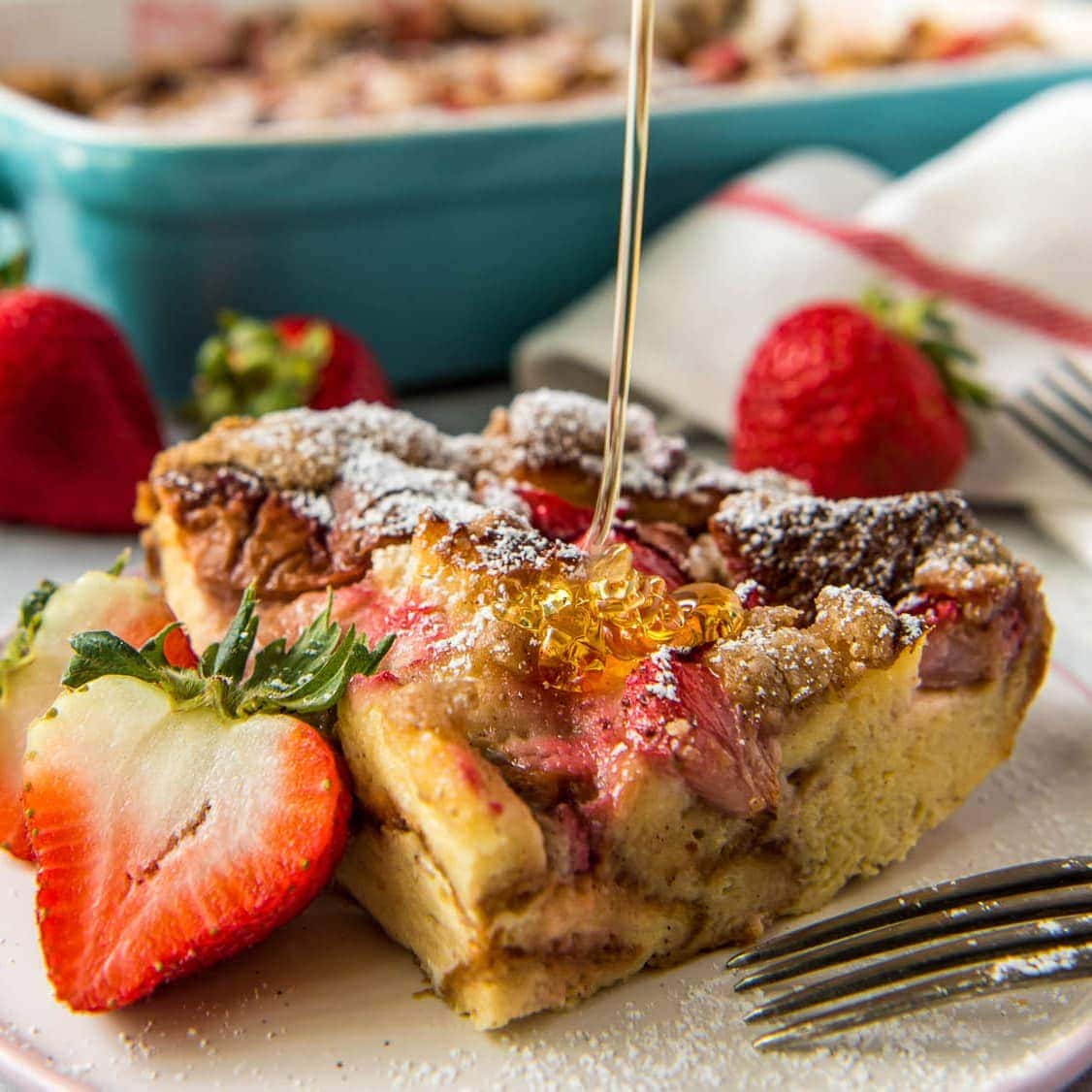 Strawberry-Rosemary French Toast Casserole