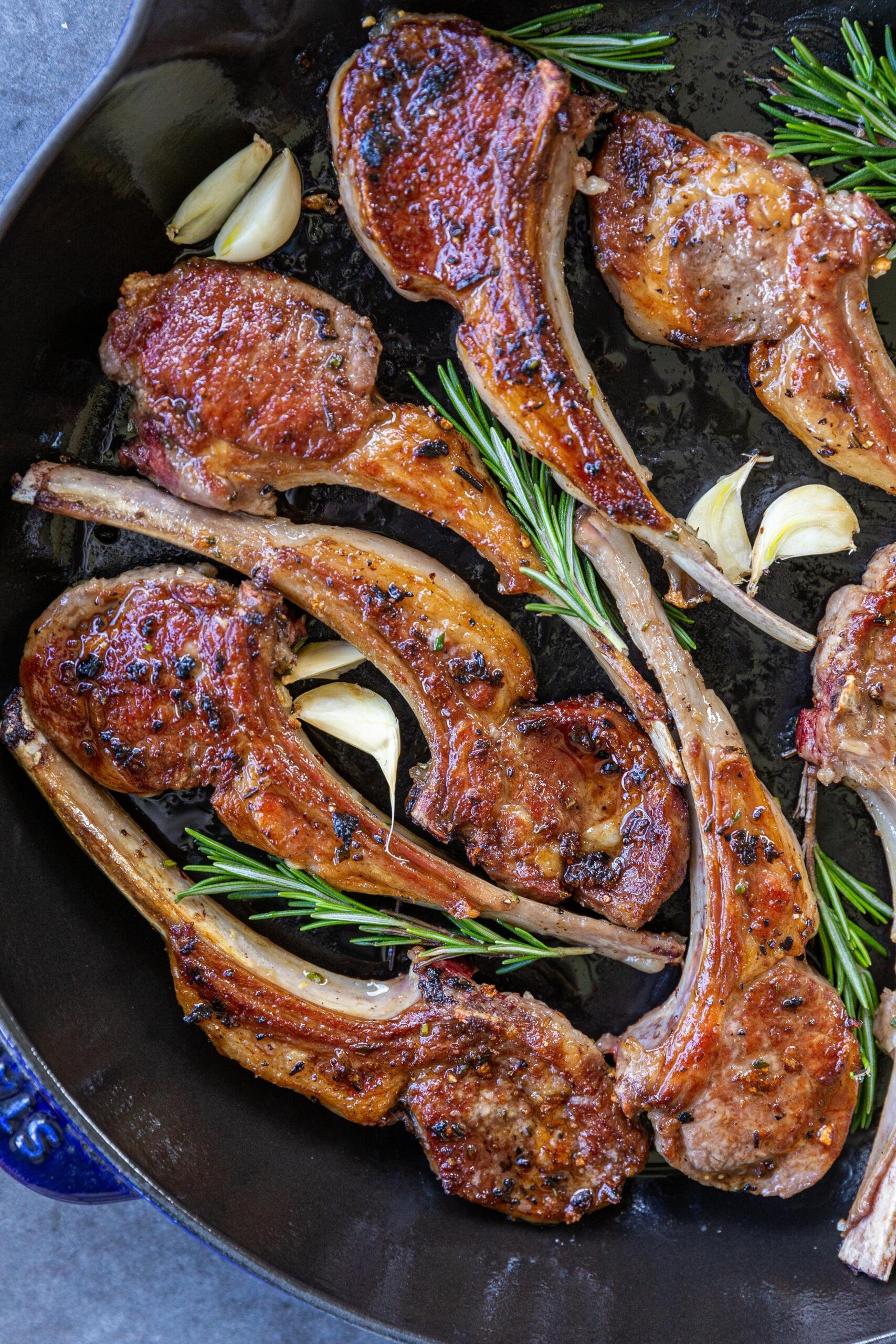 Pan-Fried Lamb Chops with Wattleseed and Rosemary
