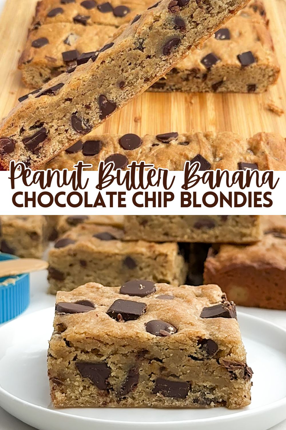 One-Bowl Peanut Butter and Banana Blondies