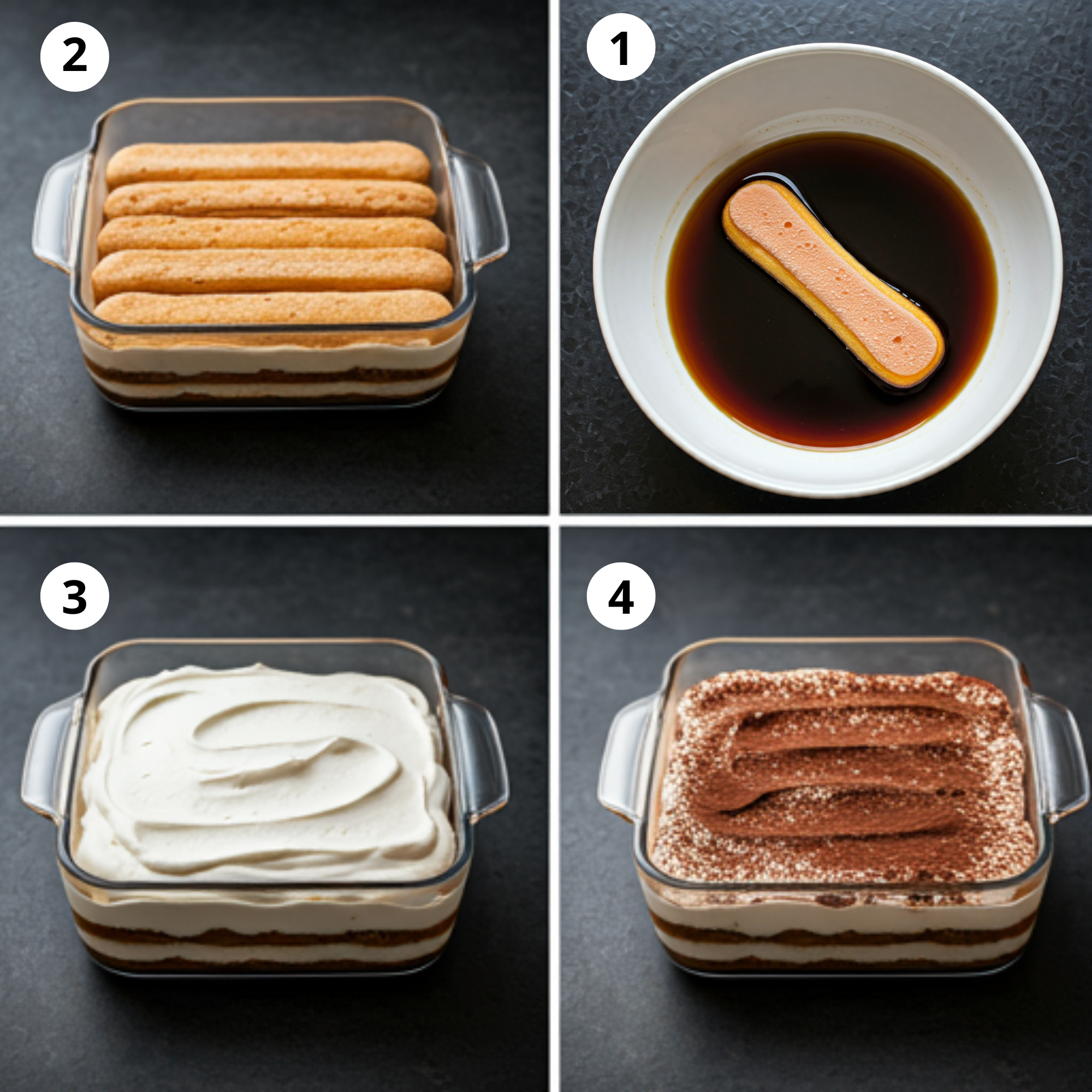 Layered Tiramisu Parfaits with Espresso Soaked Ladyfingers