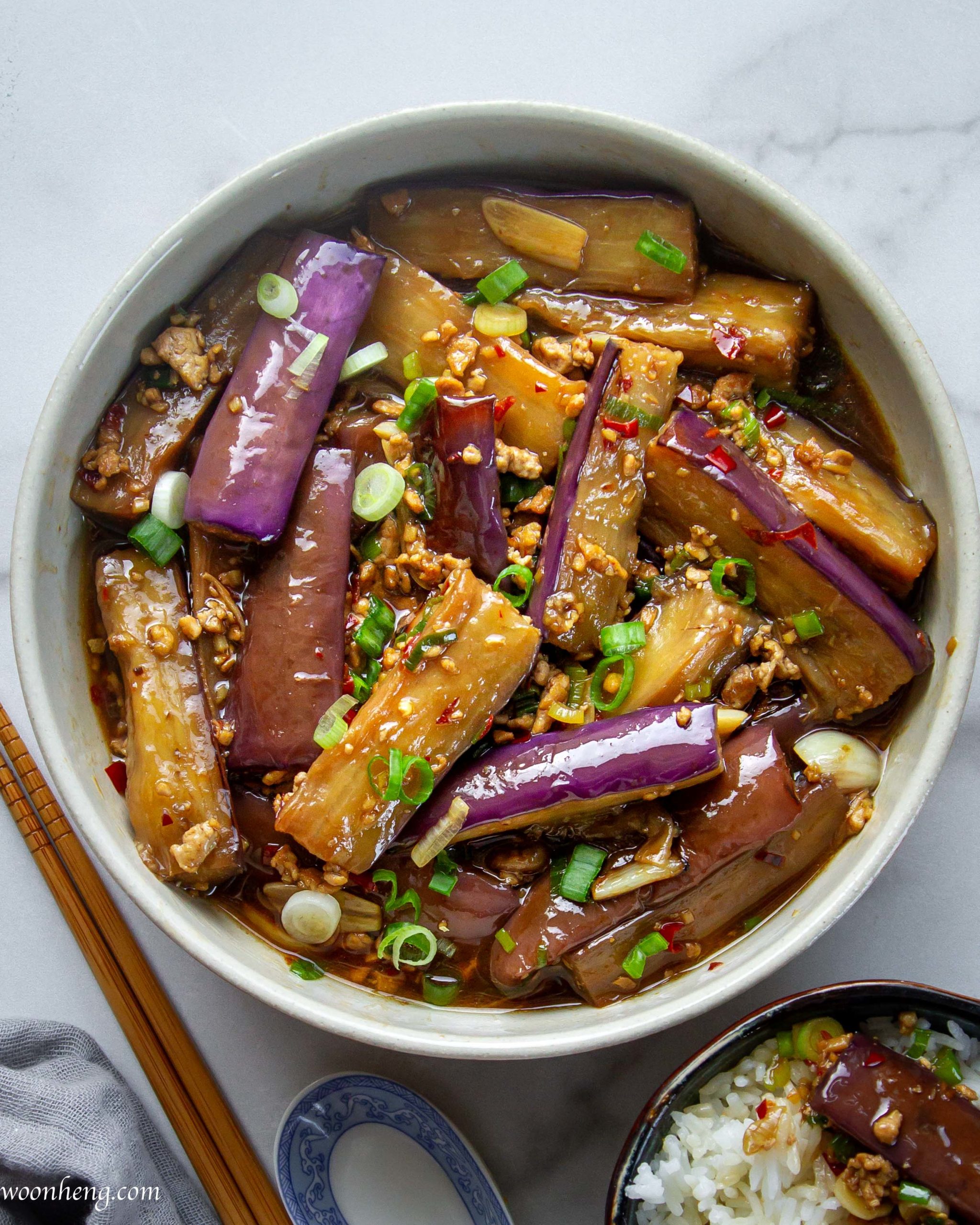Sichuan-Style Stir-Fried Eggplant with Garlic and Chili
