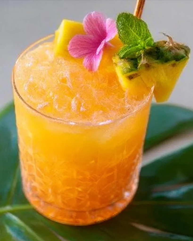 Tropical Non-Alcoholic Pineapple Mango Punch
