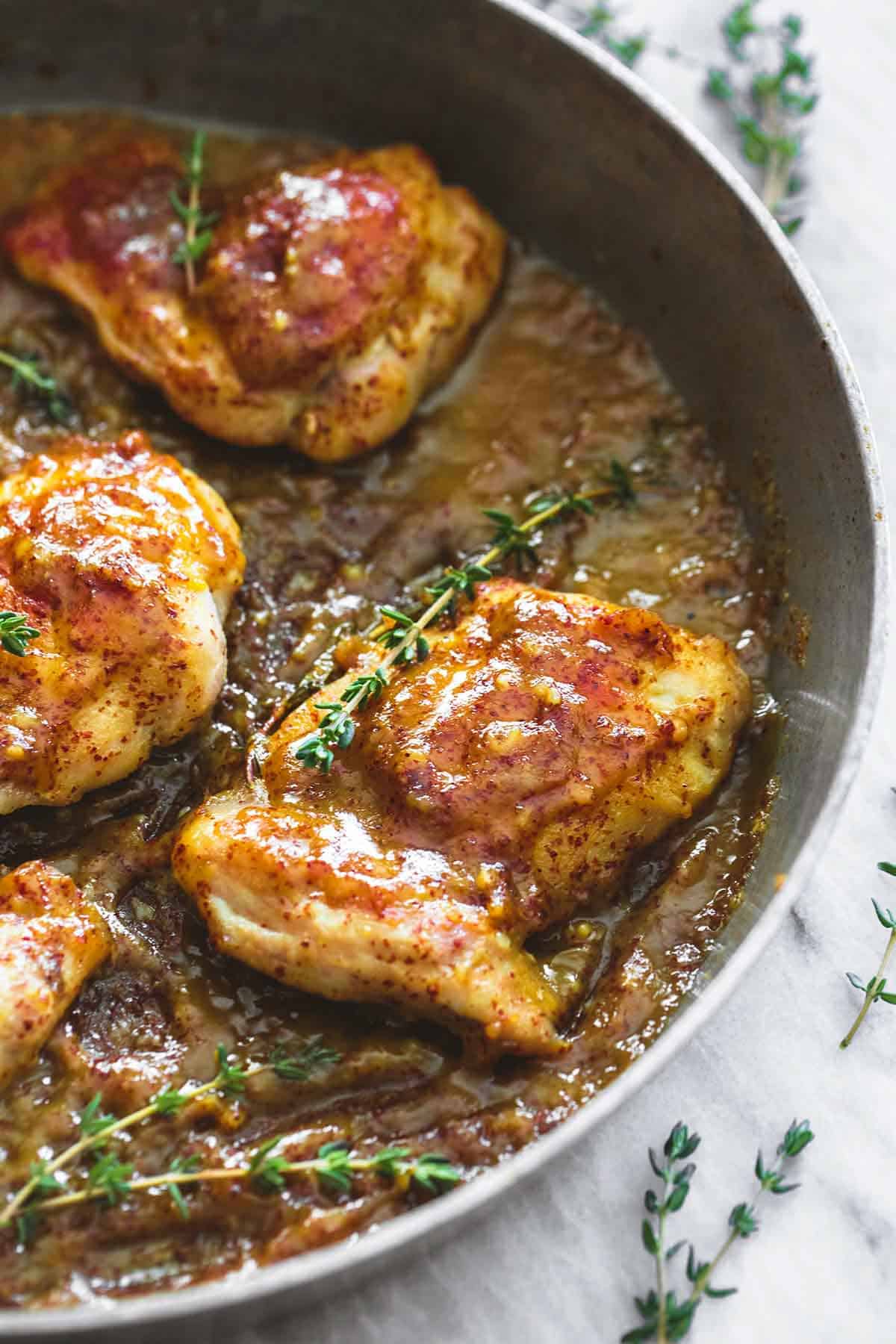 Pan-Seared Chicken with Indiana Maple Mustard Glaze
