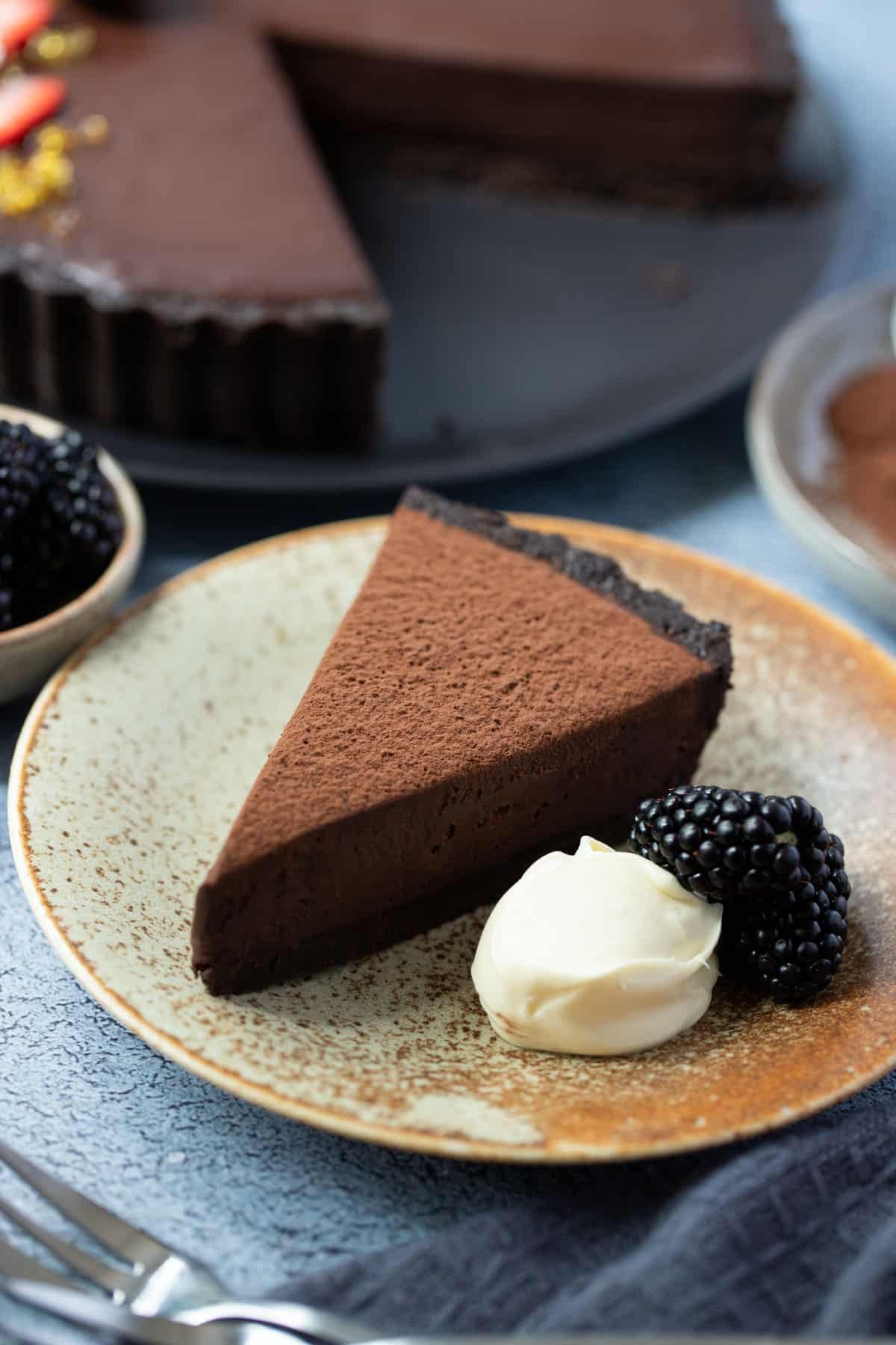 No-Bake Chocolate Ganache Tart with Sea Salt